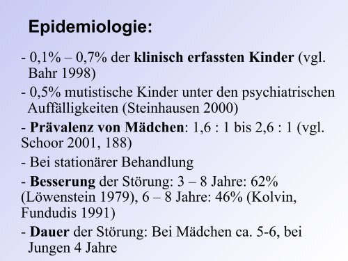 Folien des Vortrags zum Mutismus