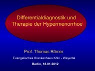 Differentialdiagnostik und Therapie der Hypermenorrhoe - GGG ...