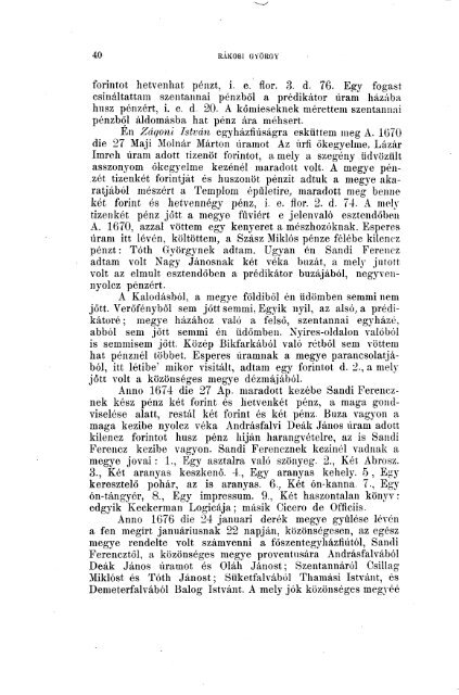 Magyar protestáns egyháztörténeti adattár. I. Budapest 1902.