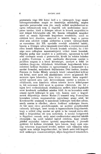 Magyar protestáns egyháztörténeti adattár. I. Budapest 1902.