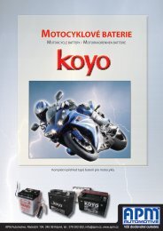 Katalog motobaterií Koyo - APM Automotive