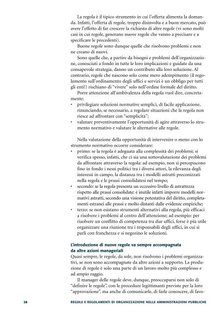 Regole e regolamenti di organizzazione nelle - Magellano