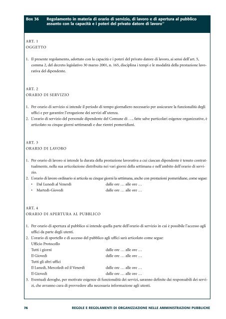 Regole e regolamenti di organizzazione nelle - Magellano