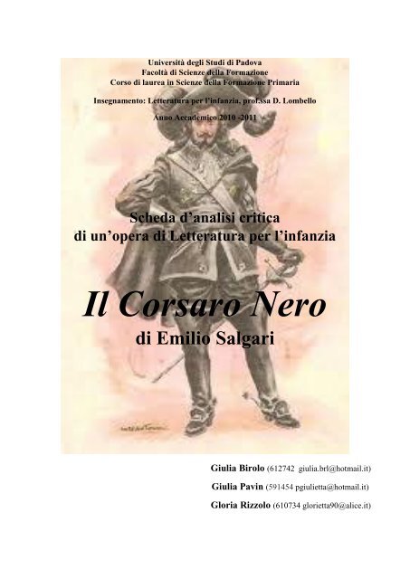 Il Corsaro Nero Scienze Dell Educazione Universita Degli Studi Di