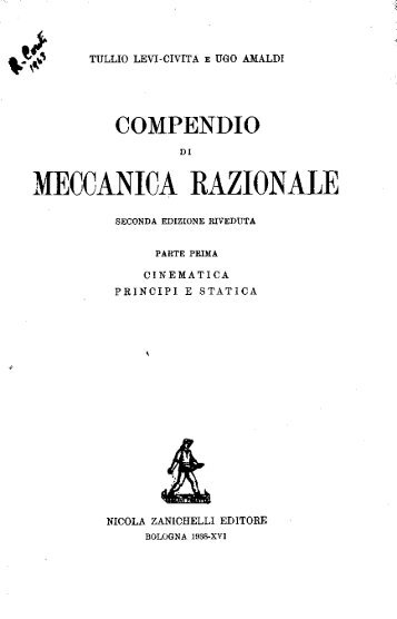 Compendio di meccanica razionale - Parte I: Cinematica