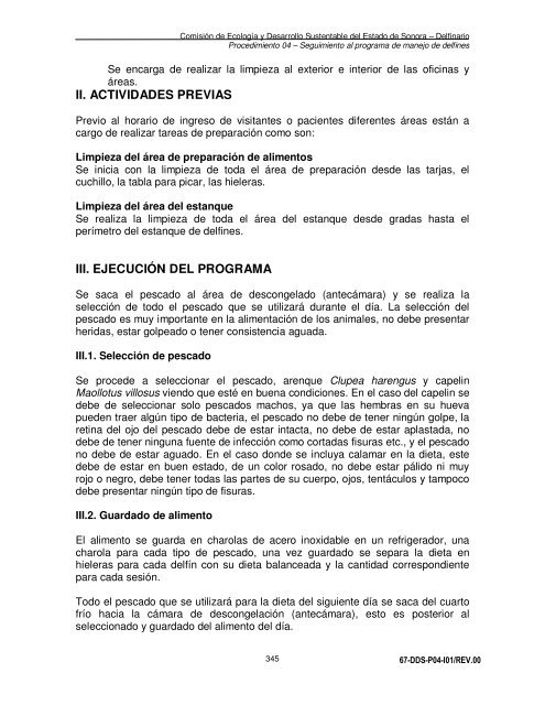 Manual de Procedimientos Dirección General del Delfinario