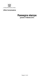 Rassegna stampa del 21-02-13 - Unindustria Reggio Emilia