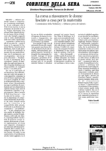 Rassegna stampa del 21-02-13 - Unindustria Reggio Emilia