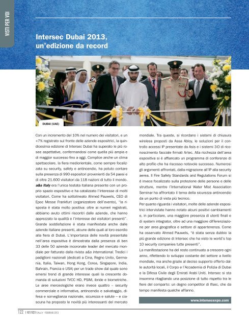 n. 19 Febbraio 2013 - a&s Italy Magazine - Ethos Media Group