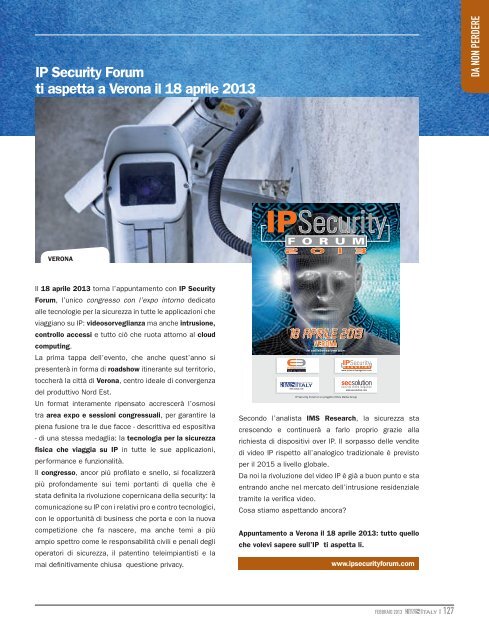 n. 19 Febbraio 2013 - a&s Italy Magazine - Ethos Media Group