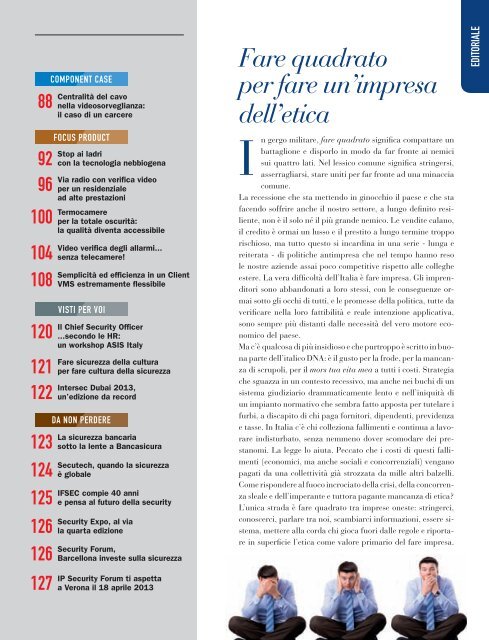 n. 19 Febbraio 2013 - a&s Italy Magazine - Ethos Media Group