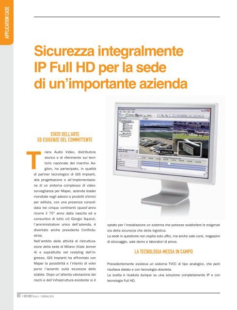 n. 19 Febbraio 2013 - a&s Italy Magazine - Ethos Media Group