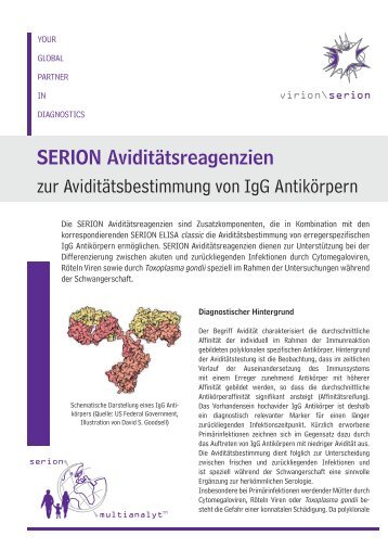 SERION Aviditätsreagenzien zur Aviditätsbestimmung ... - virion\serion