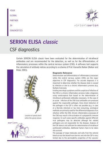 SERION ELISA classic CSF diagnostics - virion\serion