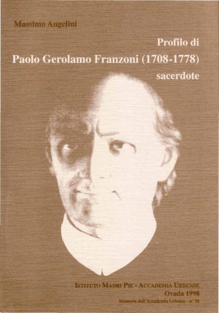 Paolo Gerolamo Franzoni 1708 1778 Archiviostorico.Net