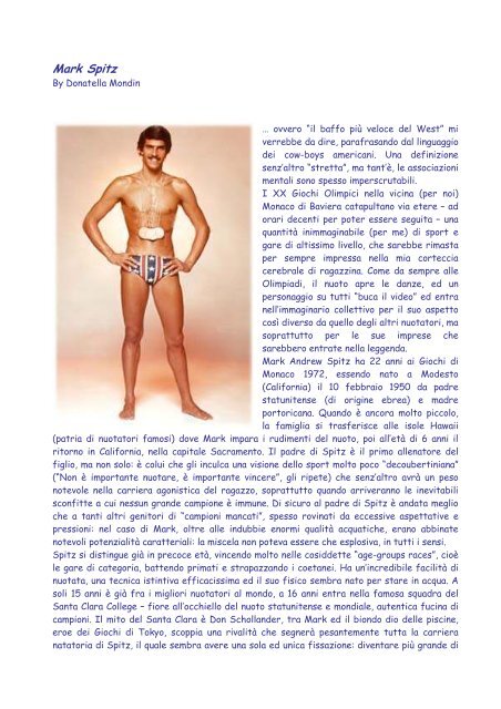 Mark Spitz ... la LEGGENDA - Nuoto.it