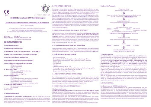 SERION ELISA classic CMV Aviditätsreagenz ... - virion\serion