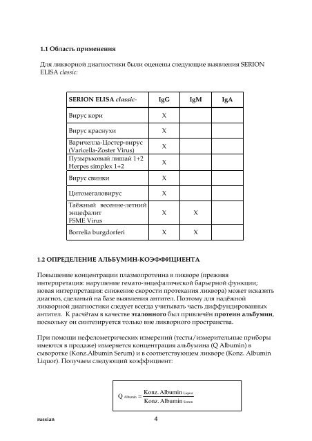 SERION ELISA classic ЛИКВОРНУЮ ... - virion\serion