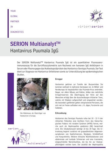 SERION MultianalytTM Hantavirus Puumala IgG - virion\serion