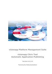 visionapp Platform Management Suite visionapp Citrix Tool ...