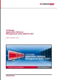 visionapp Application Delivery Management Suite 2008 R2 SP1