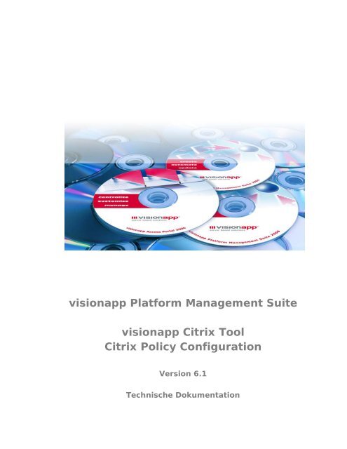 visionapp Platform Management Suite visionapp Citrix Tool Citrix ...