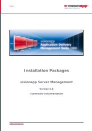 Installation Packages visionapp Server Management