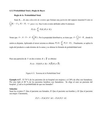 Teorema de Bayes y ejercicios del capitulo 4