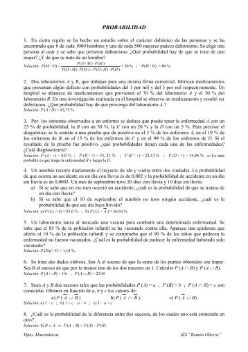 Probabilidad. - IES Ramón Olleros Gregorio. Departamento de ...