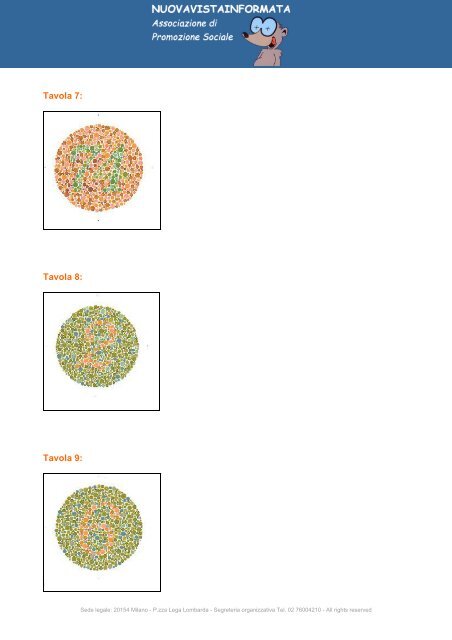 Tavole di Ishihara - NuovaVistaInformata