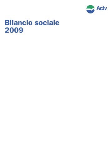 Bilancio sociale 2009 - Actv