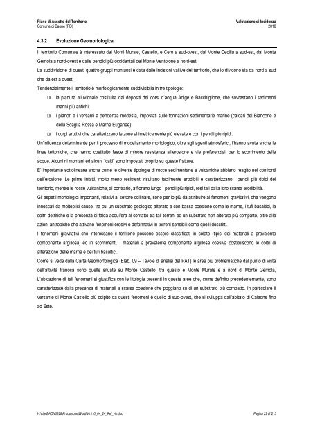 Elaborato 26 Valutazione Incidenza - Provincia di Padova