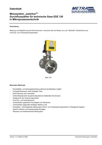 Datenblatt METRA EDZ.. - Bopp & Reuther Messtechnik GmbH