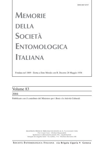 Introduzione ai Ragni Italiani - Società Entomologica Italiana