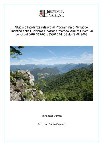 Studio d'incidenza - Relazione - Provincia di Varese