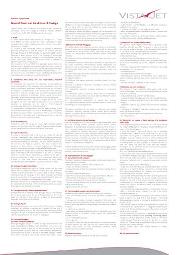 General Terms and Conditions of Carriage - VistaJet