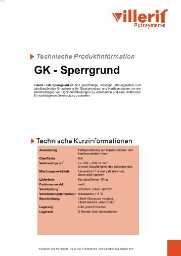 GK - Sperrgrund - Villerit