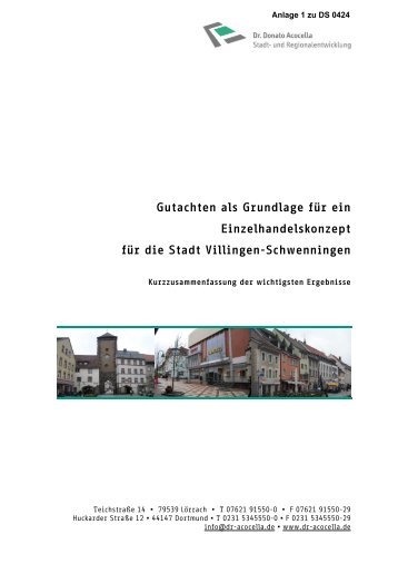 Zusammenfassung EHK Villingen Schwenningen