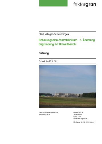 Begründung - Villingen-Schwenningen