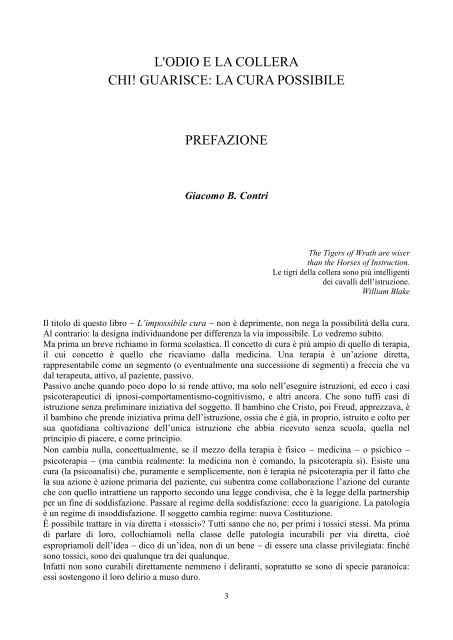 L'IMPOSSIBILE CURA - 1999 - Società Amici del Pensiero