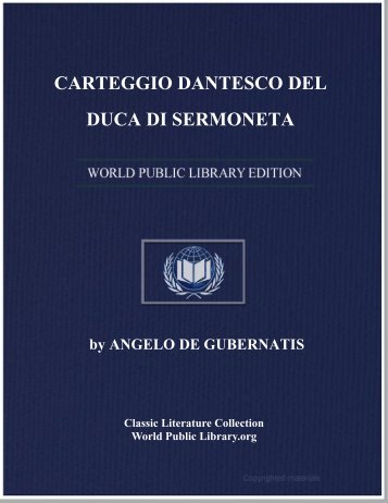 carteggio dantesco del duca di sermoneta - World eBook Library