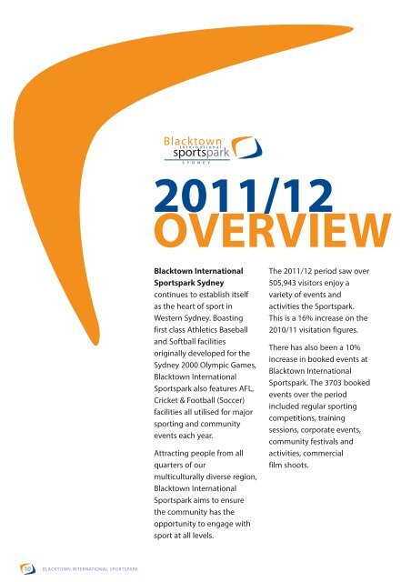 2011/2012 Year In Review - Blacktown International Sportspark