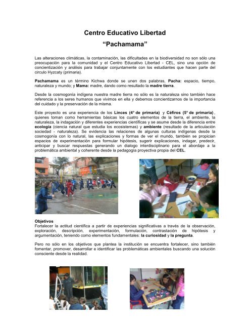 Centro Educativo Libertad “Pachamama” - Maloka