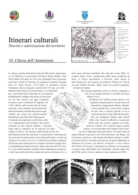 Scarica l'itinerario di Terracina - Cultura Lazio