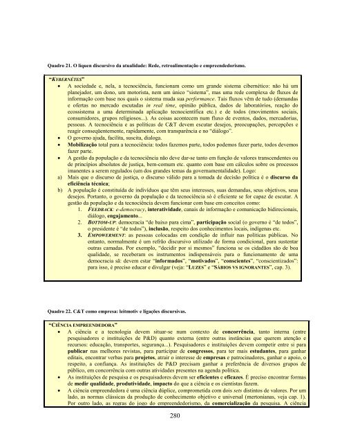 As serpentes e o bastão: tecnociência, neoliberalismo e ... - CTeMe