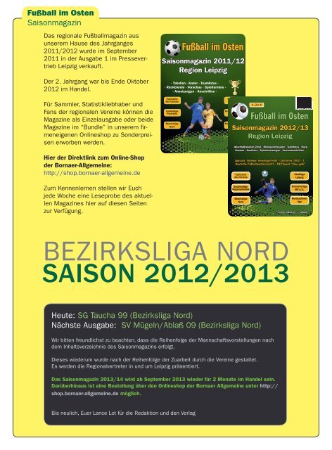 Leipziger Sportwoche - Fußball Zeitung - Ausgabe 11 vom 10.06.2013