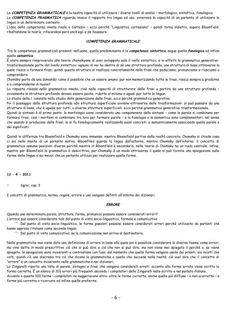 29-3-2011 MODULO A Che cos'è la linguistica ... - Appunti Unict