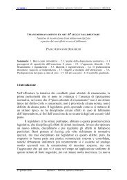 1.Introduzione Nell'affrontare la tematica dei cosiddetti ... - IL CASO.it
