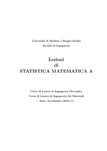 Dispense di Statistica Matematica (a.a. 2012-2013) - file .pdf
