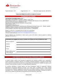 Foglio informativo Carta di credito a saldo - Santander Consumer ...